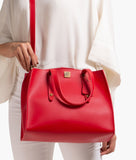 RTW - Red multi compartment satchel bag