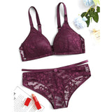 Emerce - Max Front Open Padded Bra and Panty Set