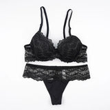 Emerce - Jessie lacy Floral Padded Bra and Panty Set