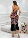 Shein - Floral Print Spaghetti Strap Homewear Dress