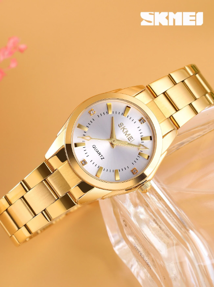 Shein - Water Resistant Round Pointer Quartz Watch