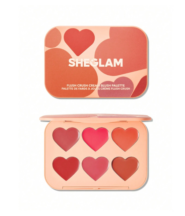 SHEGLAM - Flush Crush Cream Blush Palette-Cottage Core Garden 6-Color Creamy Heart Blush Palette