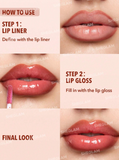 SHEGLAM Lip Rules Liner & Gloss Pen-Golden Rule 2-In-1 Moisturizing Liquid Lipstick Case x Case