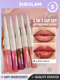 SHEGLAM Lip Rules Liner & Gloss Pen-Golden Rule 2-In-1 Moisturizing Liquid Lipstick Judgey Match