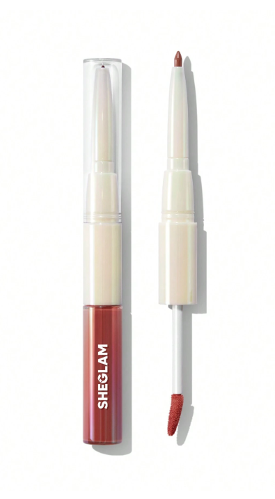 SHEGLAM Lip Rules Liner & Gloss Pen-Golden Rule 2-In-1 Moisturizing Liquid Lipstick Judgey Match