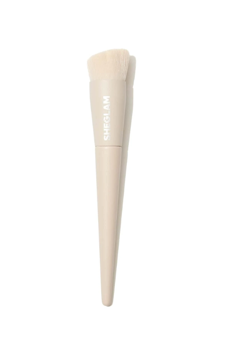 SHEGLAM Skinfinite Foundation Brush Synthetic Flat Top Grooved Design Foundation Brush