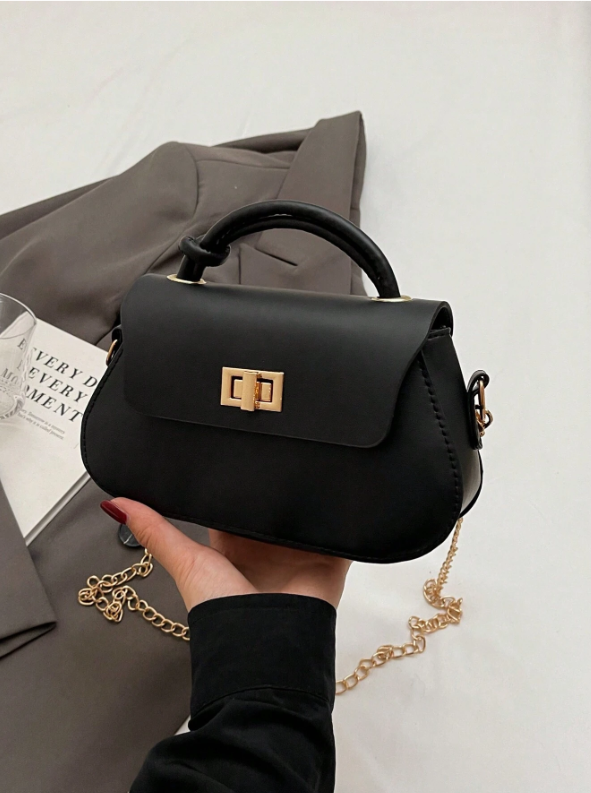 Shein - 2024 New High-End Fashion Women Small Square Handbag, Trendy Chain Strap Shoulder Crossbody Bag