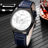 The Original Watches- Shein Men's Blue Strap Chic Round Pointer Quartz Watch & 4pcs Bracelets