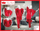 Emerce - 2 Piece 100% Silk Night suit for Women 2301