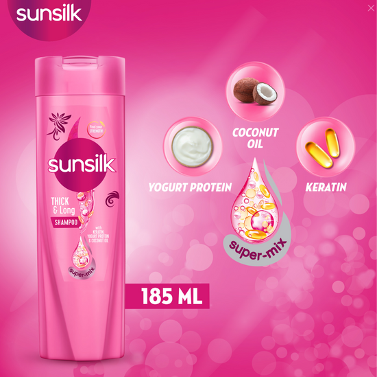 Sunsilk Thick & Long Shampoo - 185ML
