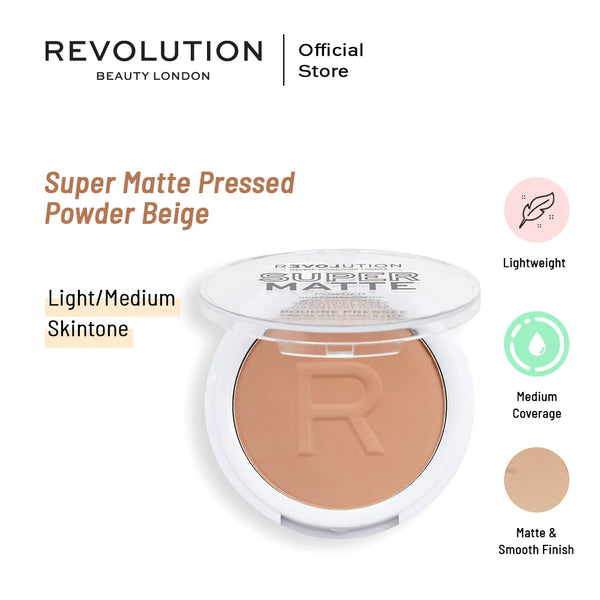 Revolution Relove Super Matte Pressed Powder Beige