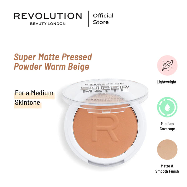 Revolution Relove Super Matte Pressed Powder Warm Beige