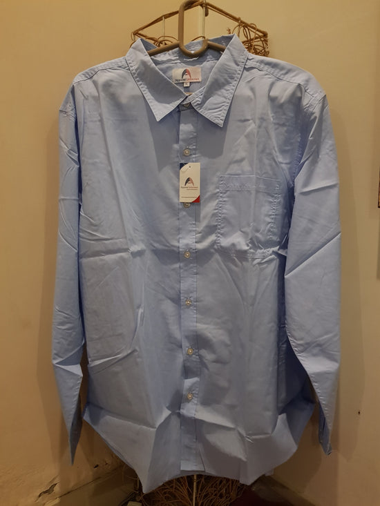 VYBE - Casual Solid Shirt- Sky Blue
