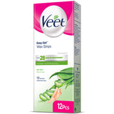 Veet Wax strips Dry Skin Body & Legs 12 Strips for Hair removal