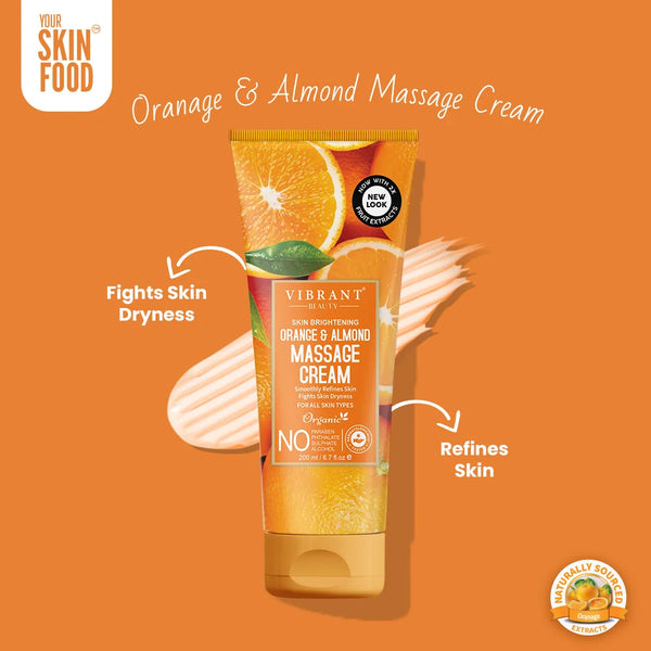 Vibrant Org &Alm Massage Cream200ml