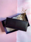 The Original - Women/Ladies Long Pure Leather Wallet  With Gift Set Box BrodeBrown