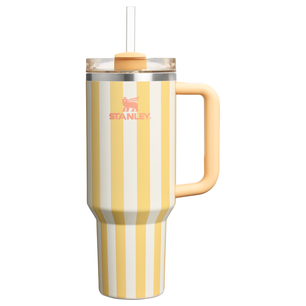 Home.Co - Stanley Quencher H2.0 Tumbler 40 oz -Cabana Stripes Butter