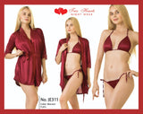 Emerce - Allure - Silk Robe with Bra and Panty