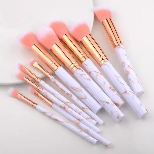 The Original 10 Pcs White MarbleBrush Set