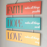 Home.Co- Faith Hope Love (Wall Hanging)