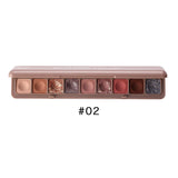 Colourme - 9 Colors Glitter Eye Shadow Palette Shimmer Makeup High Pigment Eyeshadow 02