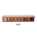 Colourme - 9 Colors Glitter Eye Shadow Palette Shimmer Makeup High Pigment Eyeshadow 01