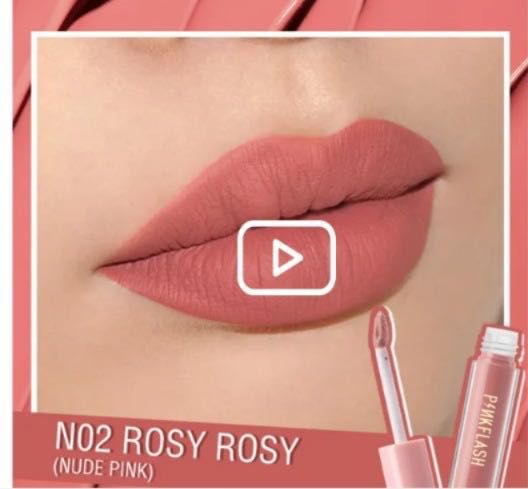 PINKFLASH - Melting Matte Waterproof Lipcream Rosy Rosy PF-L01-N02