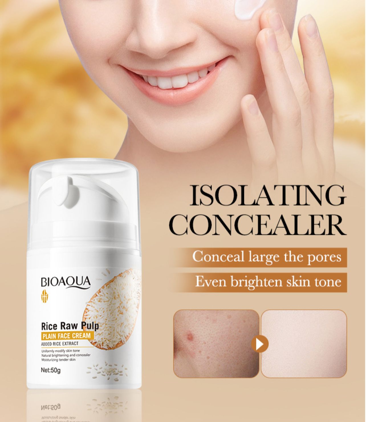 BIOAQUA - Rice Raw Pulp Plain Face Cream – Bagallery