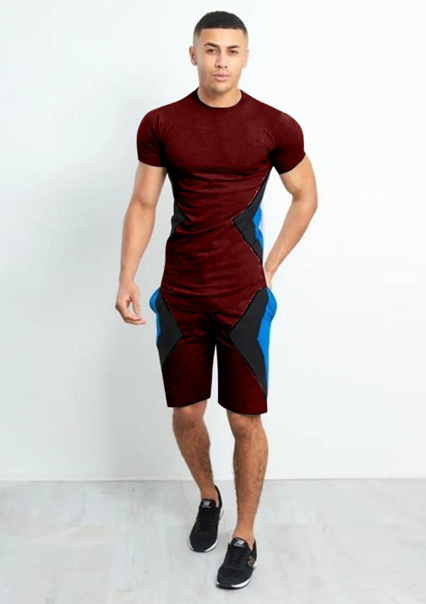 Emerce - T-SHIRT AND SHORT SET - MAROON