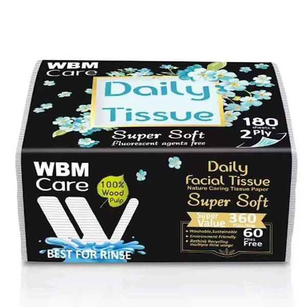 WBM - Daily Facial Tissue - 180 Sheets