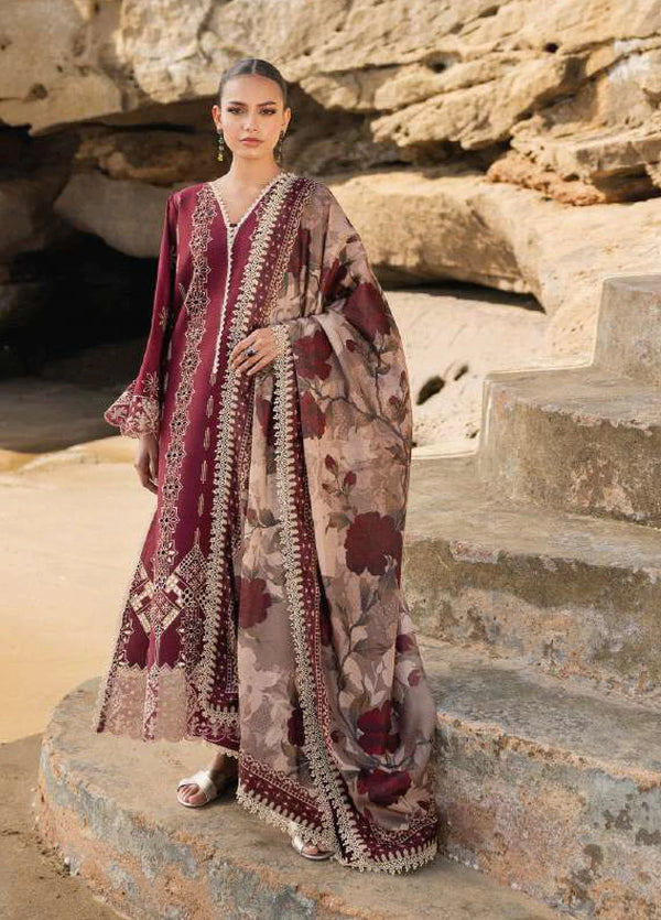 Zainab Chottani Embroidered Lawn Unstitched 3 Piece Suit - ZC24CL 1B AYSEL