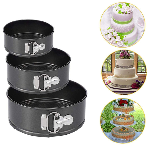 Home.Co- Set of 3 Nonstick Cake Pan