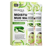 BIOAQUA - Tender Skin Care 10pcs Cucumber Face Mask Mud Oil Control 80g