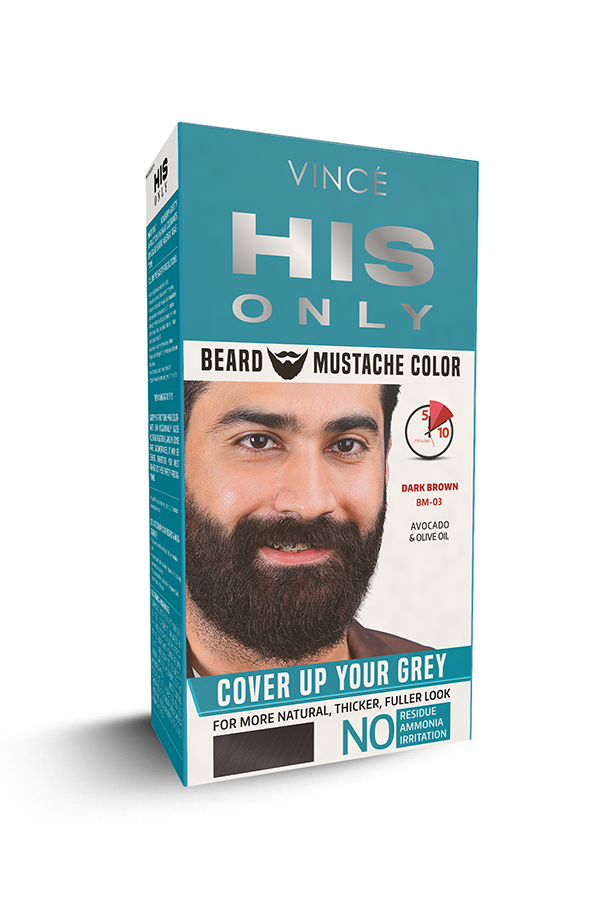 Vince - Beard & Mustache Color - Dark Brown