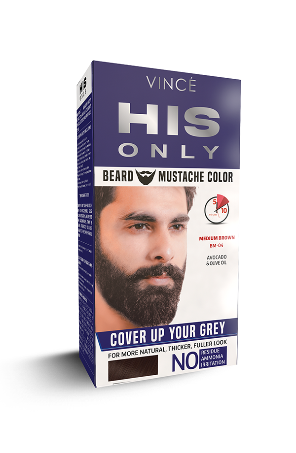 Vince - Beard & Mustache Color - Medium Brown