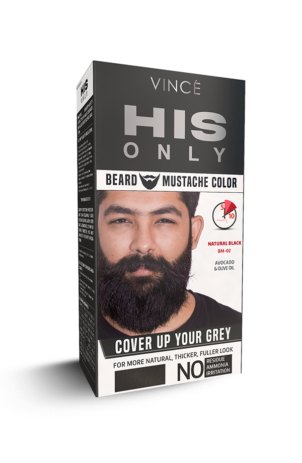 Vince - Beard & Mustache Color - Natural Black