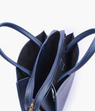 RTW - Blue trapeze top-handle bag