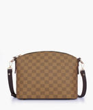 RTW - Brown checkered dome cross-body bag