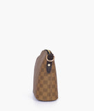 RTW - Brown checkered dome cross-body bag