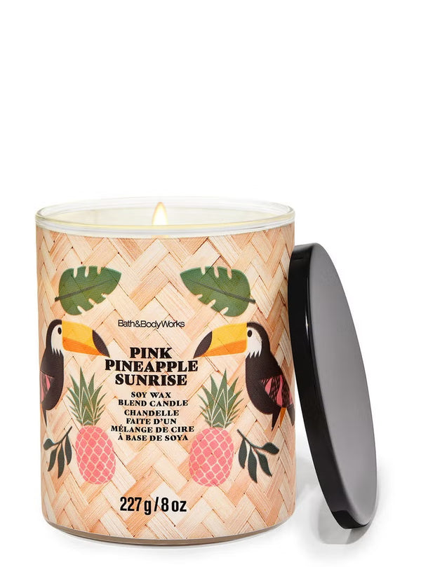 Bath & Body Works Pink Pineapple Sunrise Single Wick Candles 198g