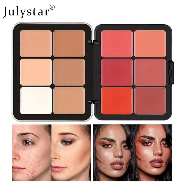 Colorme - Julystar ultra professional makeup invisible cover blush and concealer & creamy palette 27.6g E130-1