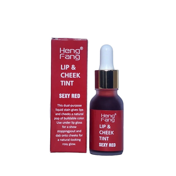 Heng Fang Natural Effect Buildable Color Magic Tint Lip & Cheek Stain Lip Tint 15ml-Red