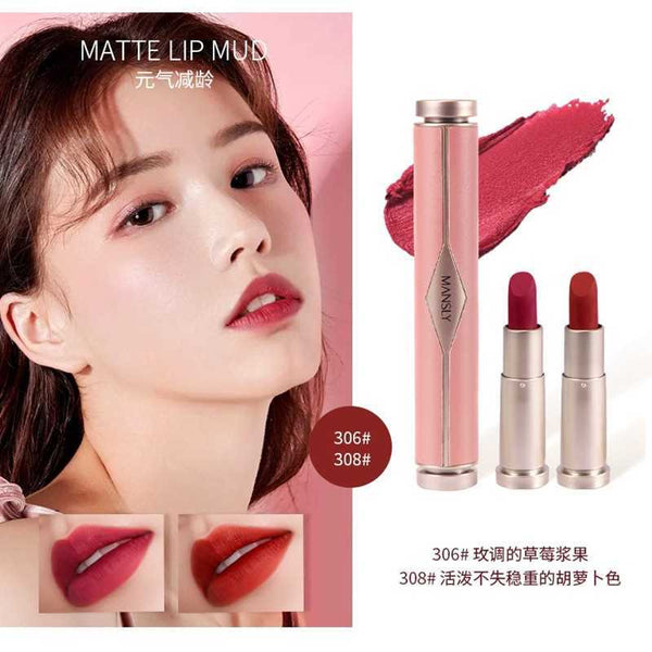 The Original-Pigmented Velvet Lipstick Double Tube Matte Waterproof Long Lasting Shade#306/Shade#308