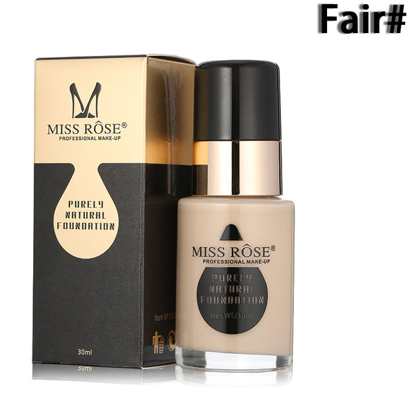 Miss Rose - Waterproof Moisturizing Oil Free Full Coverage Deep Whitener Liquid Foundation 30Ml - Fair