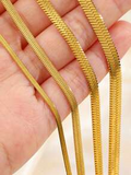 Shein Simple 18K Gold Plated Stainless Steel Snake Chain Necklace Suitable for Women's Daily Wear