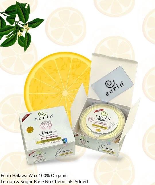 Ecrin Organic Halawa Wax – 100% Lemon For Girls , Men And Women 225g