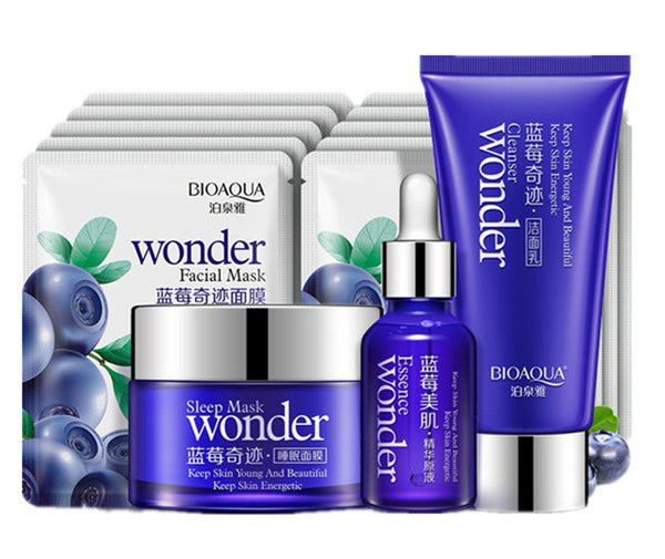 BIOAQUA - 4 in 1 Blueberry Wonder Glowing Skincare Series.