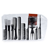 Colourme - Julystar 10pcs Styling Tools Hair Care 10pcs/Set Professional Hair Brush Comb Salon Barber Anti-static Hair Combs Set