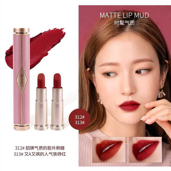 The Original-Pigmented Velvet Lipstick Double Tube Matte Waterproof Long Lasting shade#312/Shade#313