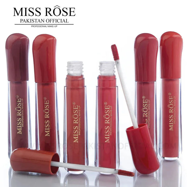 Miss Rose - Pack of 06 Matte Makeup Lip Gloss